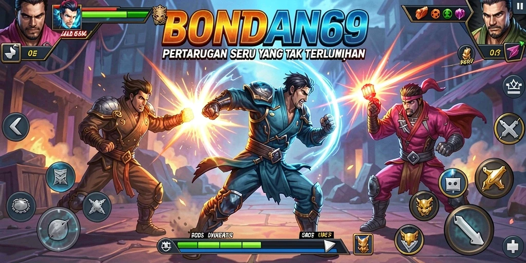 Screenshot dari gameplay BONDAN69 yang menunjukkan pertarungan intens.