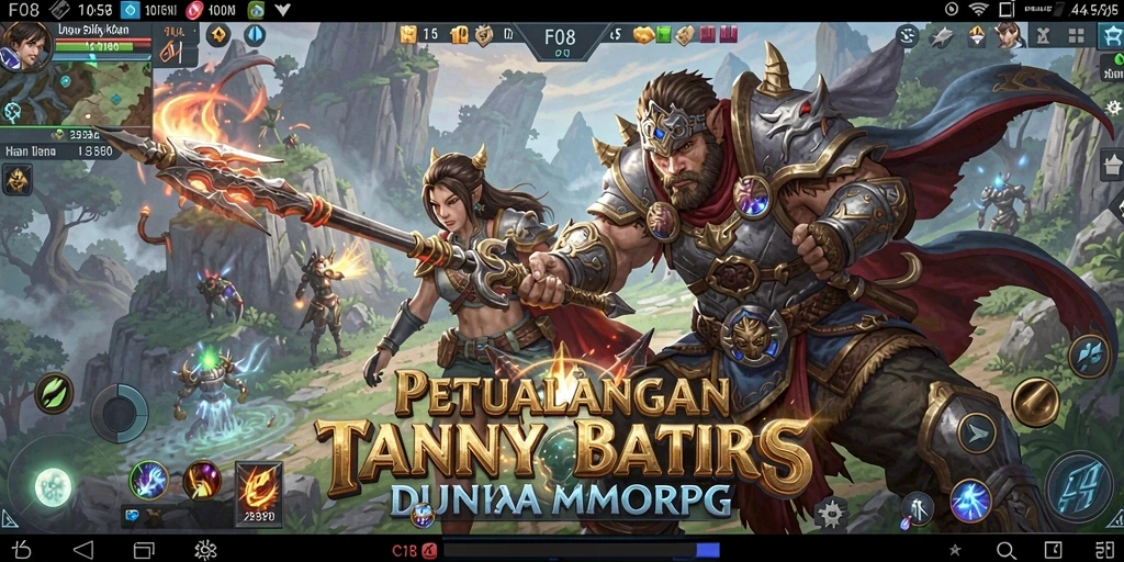 Gameplay F08 yang menarik di dunia MMORPG yang luas.