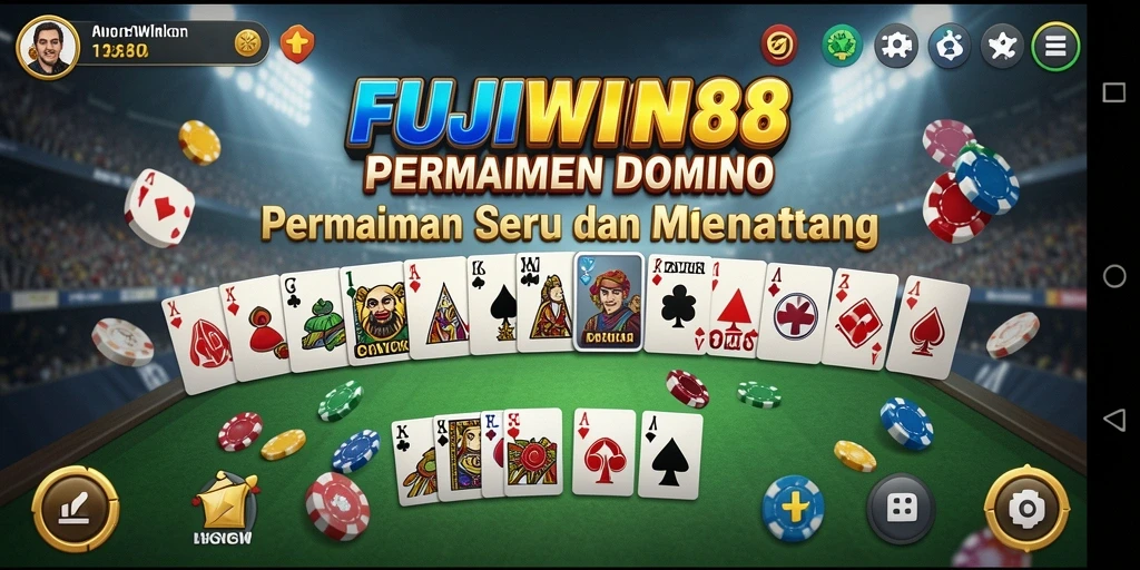 Tampilan seru gameplay <strong>FUJIWIN88</strong> saat bermain Domino.