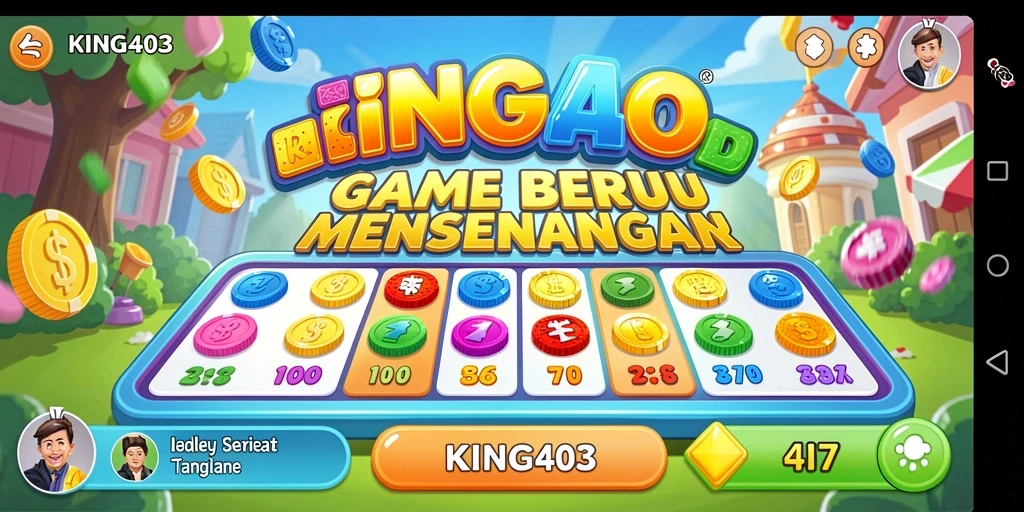Screenshot permainan KING403 menampilkan aksi Bingo yang seru.