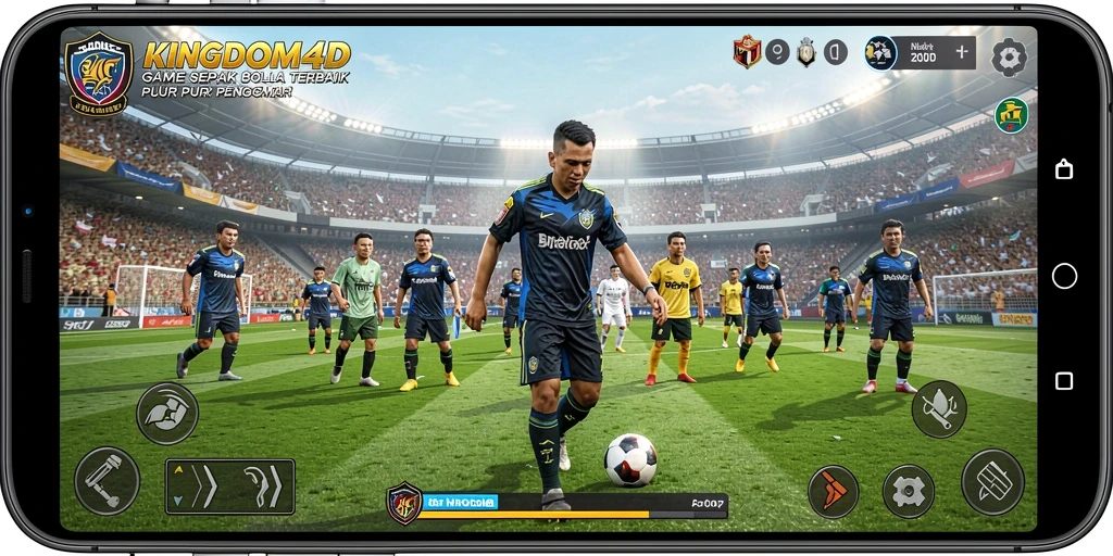 Tampilan gameplay menarik dari KINGDOM4D dengan aksi sepak bola yang mendebarkan.
