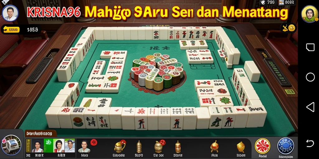 Tampilan gameplay menarik di KRISNA96 dengan elemen Mahjong yang klasik.