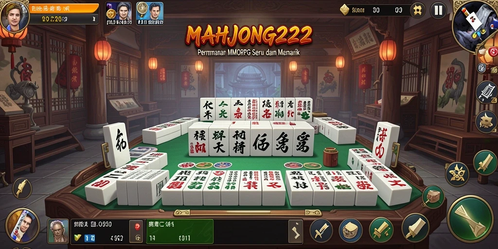 Screenshot gameplay MAHJONG222 yang menampilkan pertempuran epic dalam dunia MMORPG.