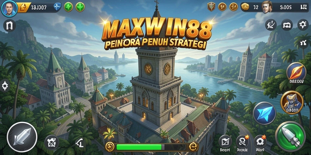 Screenshot menunjukkan aksi gameplay menara pertahanan yang mendebarkan.