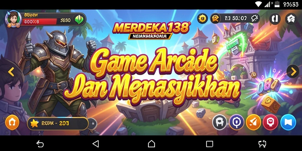 Tampilan gameplay MERDEKA138 yang penuh aksi dan warna-warni.