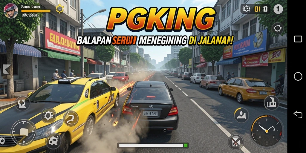 Gameplay PGKING yang mendebarkan dan penuh adrenalin.