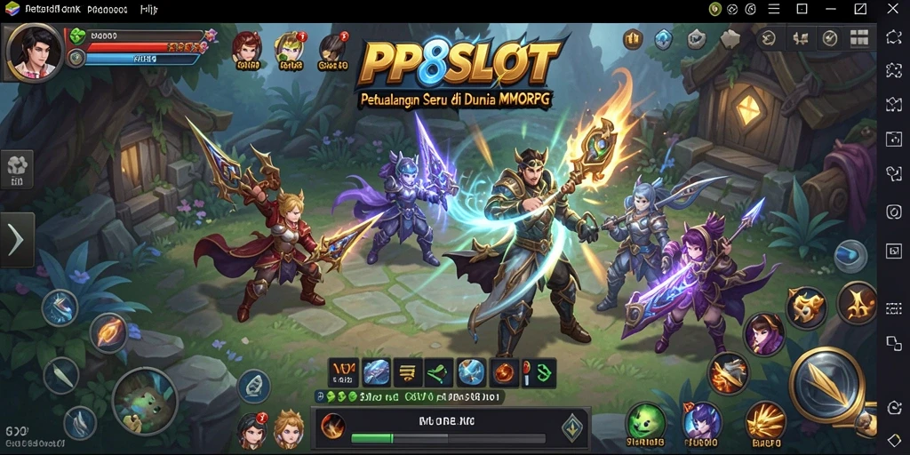 Tampilan gameplay mengesankan dalam PP8SLOT, menampilkan pertempuran hebat.
