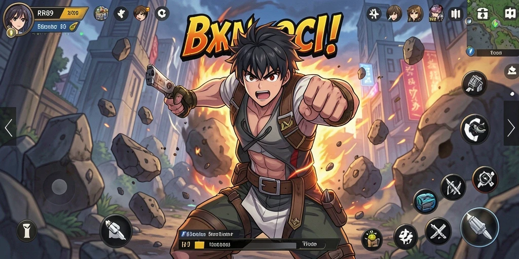 Tampilan gameplay menarik dari RR89 yang menghadirkan petualangan anime.