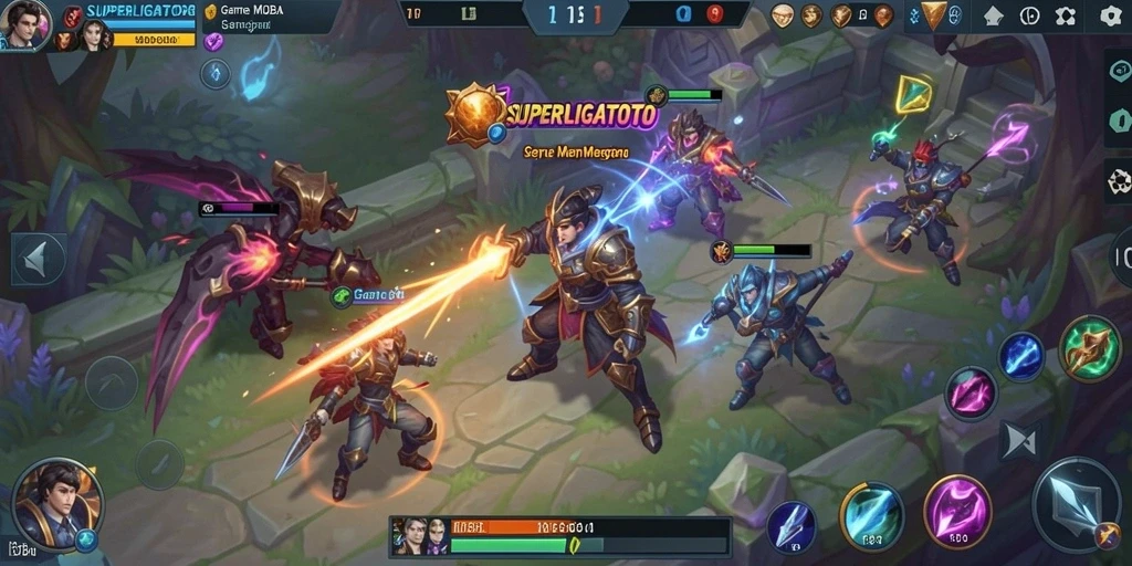 Tampilan gameplay seru dan aksi mendebarkan di SUPERLIGATOTO.