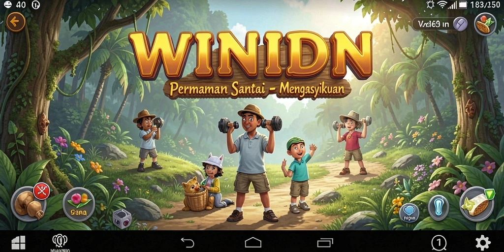 Screenshot permainan WINIDN yang menunjukkan gameplay santai dan menyenangkan.
