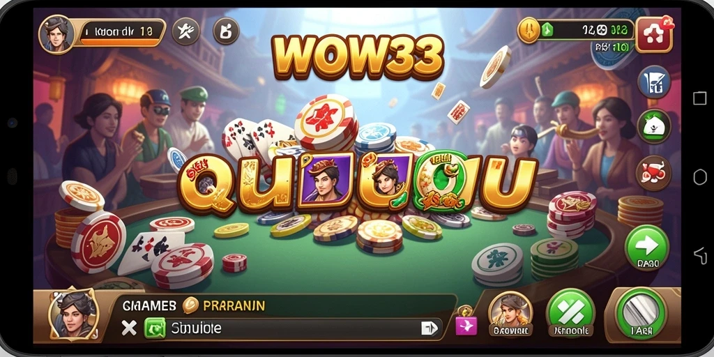 Screenshot WOW33 menampilkan gameplay yang penuh aksi QiuQiu.