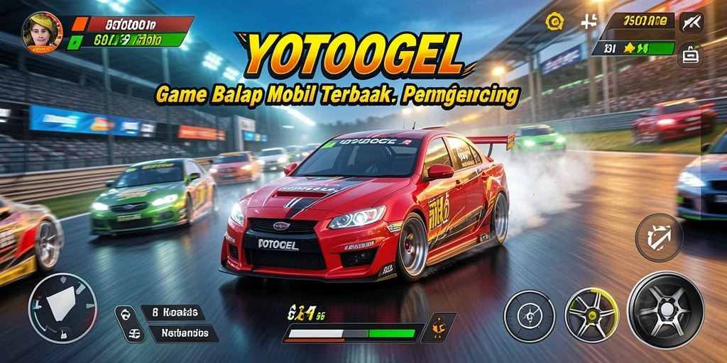 Gameplay seru balap mobil di YOTOGEL
